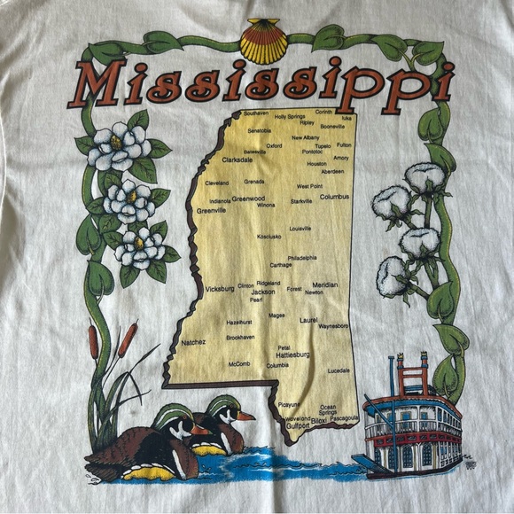 Vintage single stitch 1980’s Walmart t shirt Mississippi NWT graphic print - Picture 12 of 12